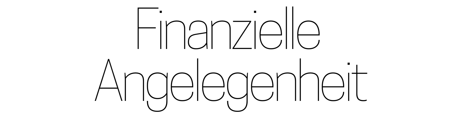 Finanzielle Angelegenheit